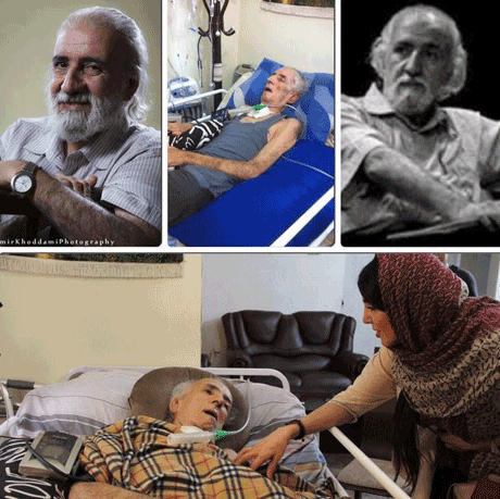 عیادت لیلا بلوکات از احمد علامه و گریه کردن او + عکس
