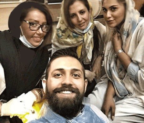 سلفی باحال محسن افشانی در دندان پزشکی با خانم دکتر